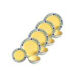 Kitchen Essential Dinnerware Set - 12 piece - White & Yellow & Blue & Green | Bella Flora