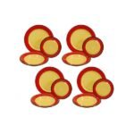Kitchen Essential Dinnerware Set - 12 piece - Red & Yellow | Carousel Pattern