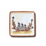 Kitchen Essential Square Platter - Three Quail | Sonoran Desert
