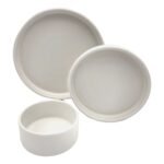Kitchen Essential American Modern Dinnerware Set - 3 piece - Matte White