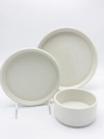 Kitchen Essential American Modern Dinnerware Set - 3 piece - Matte White - Image 2