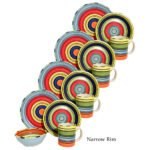 Kitchen Essential Dinnerware Set - 16 piece -Colorful Striped | Acapulco