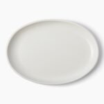 Kitchen Essential Studio Coupe Oval Serving Platter | Matte White