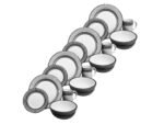Kitchen Essential Dinnerware Set - 16 piece - White & Black | Tuxedo