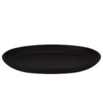 Kitchen Essential Studio Coupe Oval Serving Platter | Matte Black