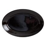 Kitchen Essential Oval Serving Platter - Black Glossy | Solid Color