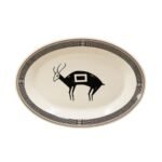 Kitchen Essential Oval Serving Platter - Mimbreno Deer Black & White