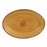 Kitchen Essential Oval Serving Platter - Brown & Burnt Orange | Aurora