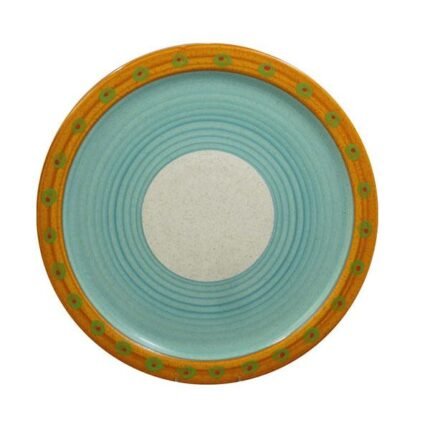 Kitchen Essential Round Serving Platter - Turquoise & Burnt Orange | Sedona