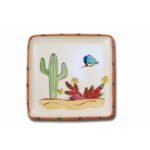 Kitchen Essential Square Platter - Saguaro with Hummingbird | Sonoran Desert