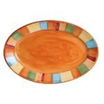 Kitchen Essential Oval Serving Platter - Colorful Striped | Serape