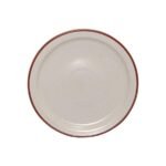 Kitchen Essential Round Serving Platter - Beige with Brown | Della Terra