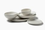 Kitchen Essential Studio Coupe Dinnerware Set, 3 Piece | Matte White - Image 3